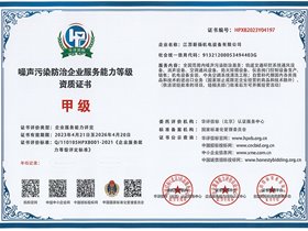 甲级噪声污染防治企业